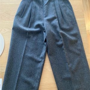 Oscar de la Renta Straight Leg Wool Pants